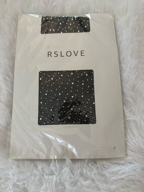 RSLOVE Black Rhinestone Tights